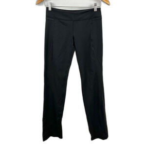 Lululemon Black Long Yoga Pants Size 6 Athleisure Gym Workout Activewear